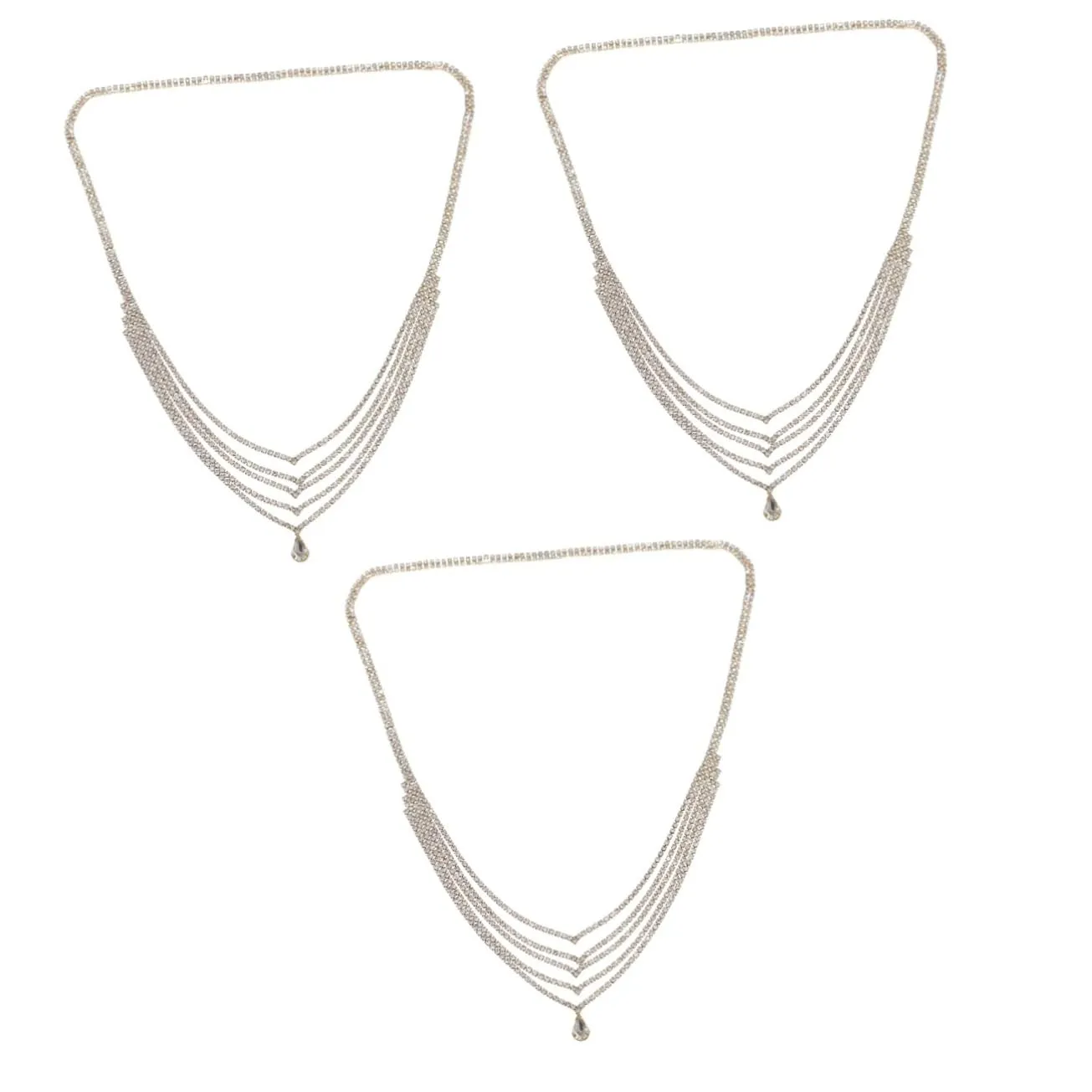 3pcs Rhinestone Chain for Women Elegant Bridal Hair Jewelry Decorative Headpiece for Weddings Birthdays and Special Occasions Eye-catching Design Stable Fit Stunning Accessory