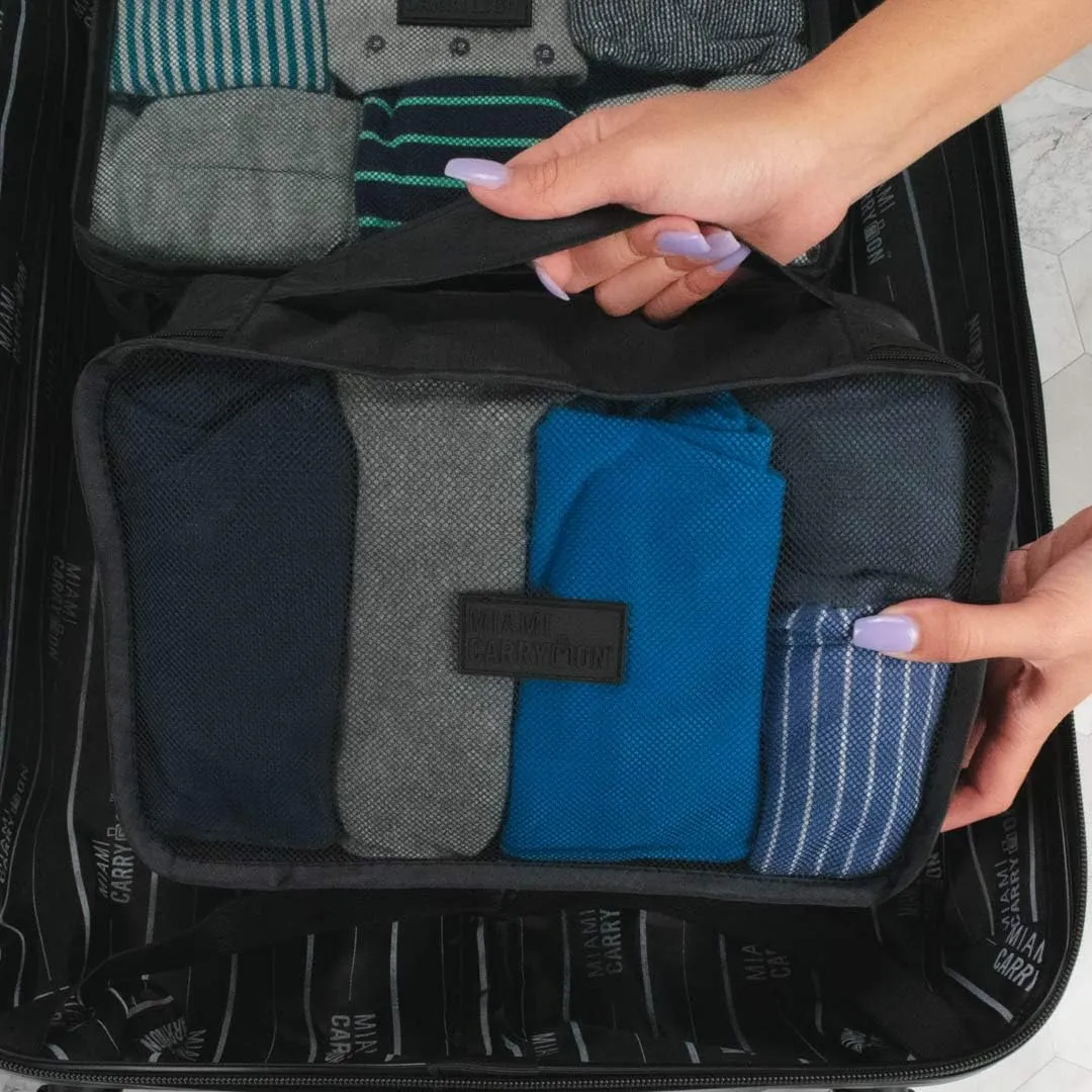 6-Piece Packing Cubes for Luggage Organization (Burgundy Tan)