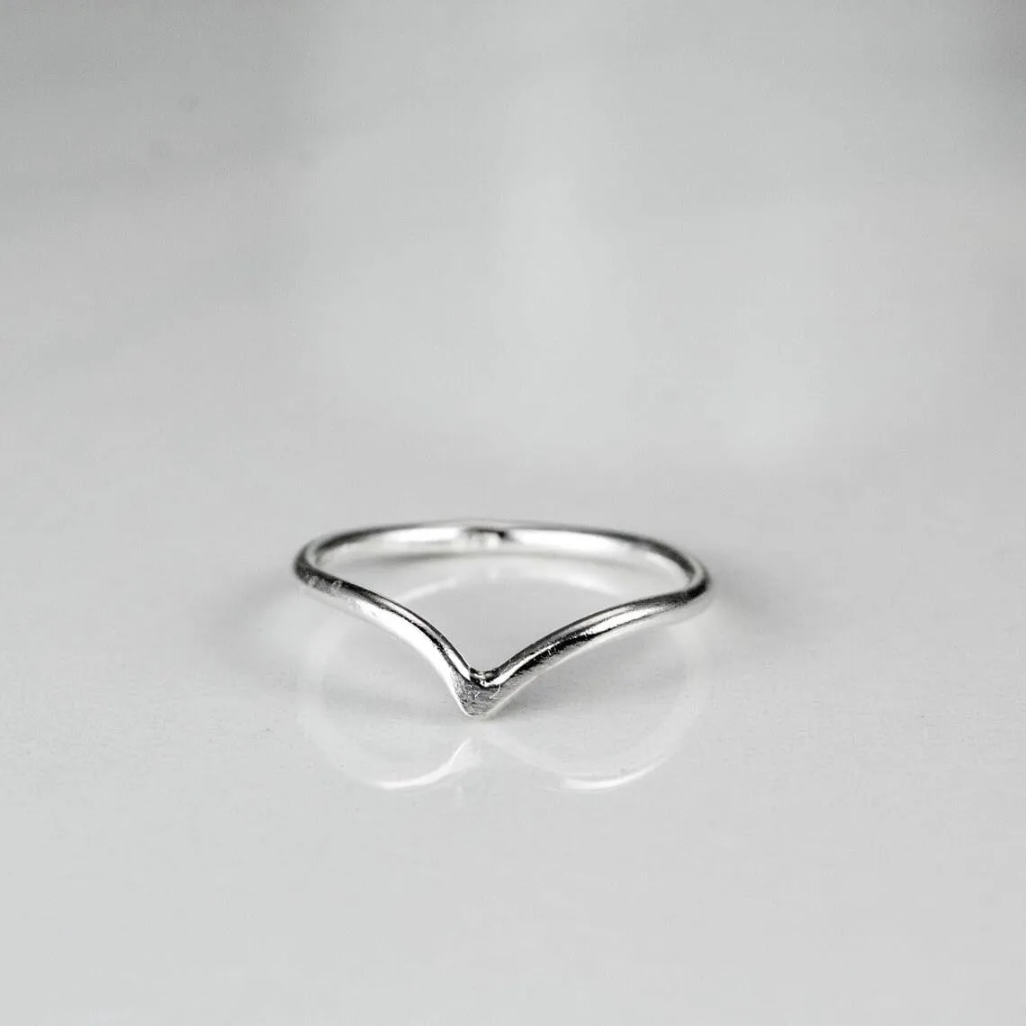 925 Sterling Silver Thin Chevron Thumb Rings For Women Simple, Stylish Ring Petite Chevron Ring Handmade Silver Jewelry