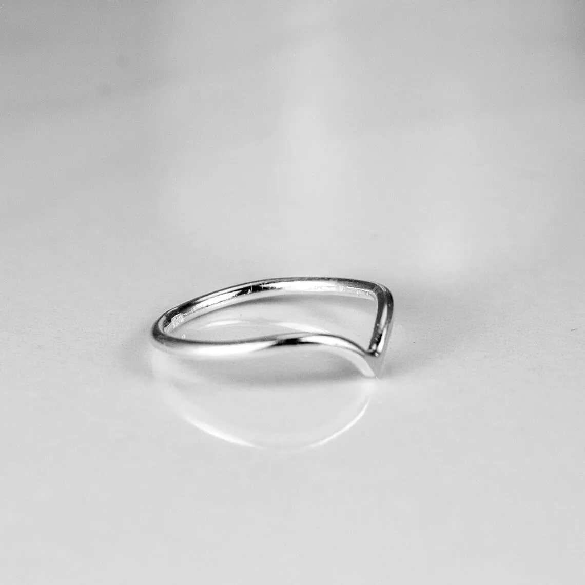 925 Sterling Silver Thin Chevron Thumb Rings For Women Simple, Stylish Ring Petite Chevron Ring Handmade Silver Jewelry