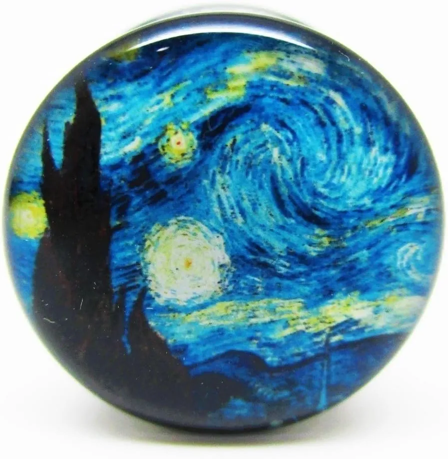 A Starry Night Ear Plugs - Acrylic Screw-On - New - 14 Sizes - Pair