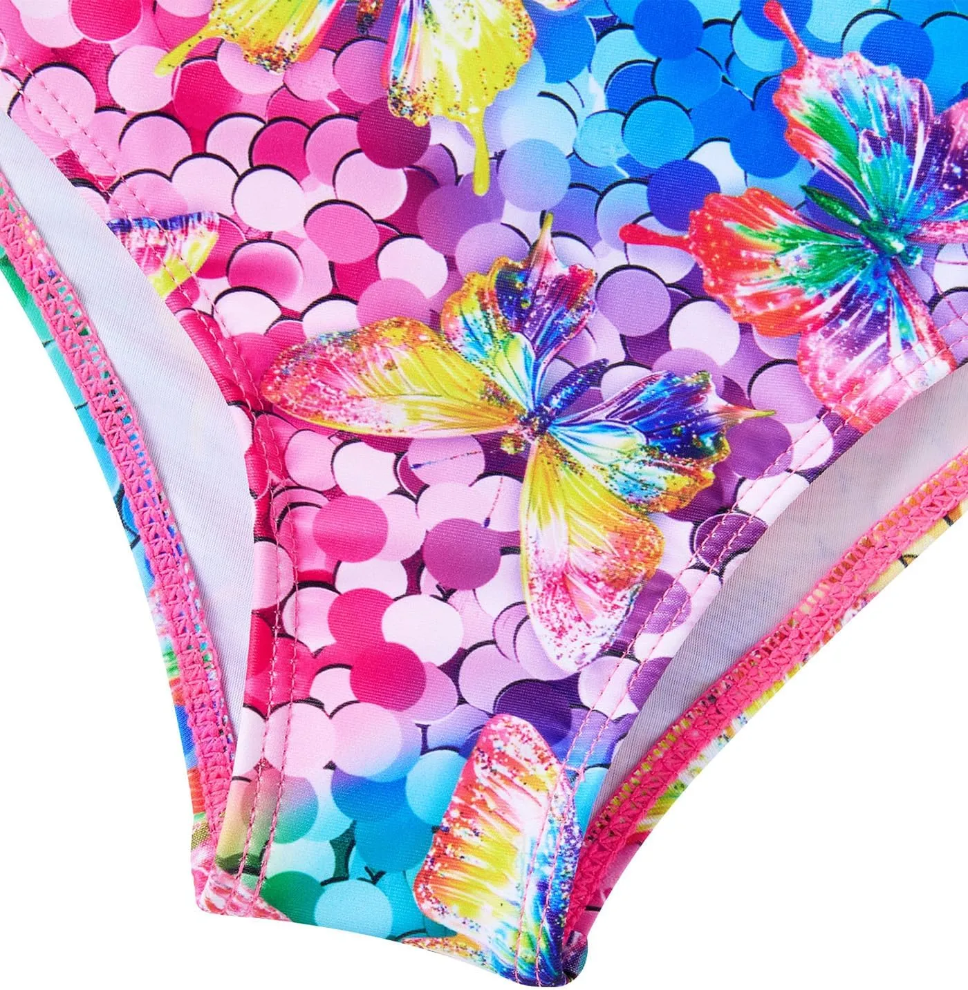 ALISISTER Girls Swimsuit 3 Piece Bathing Suits for 5-12 Years Hawaiian Bikini Set with Cover Ups Skirt