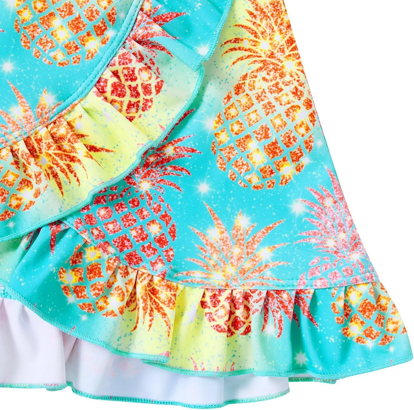 ALISISTER Girls Swimsuit 3 Piece Bathing Suits for 5-12 Years Hawaiian Bikini Set with Cover Ups Skirt