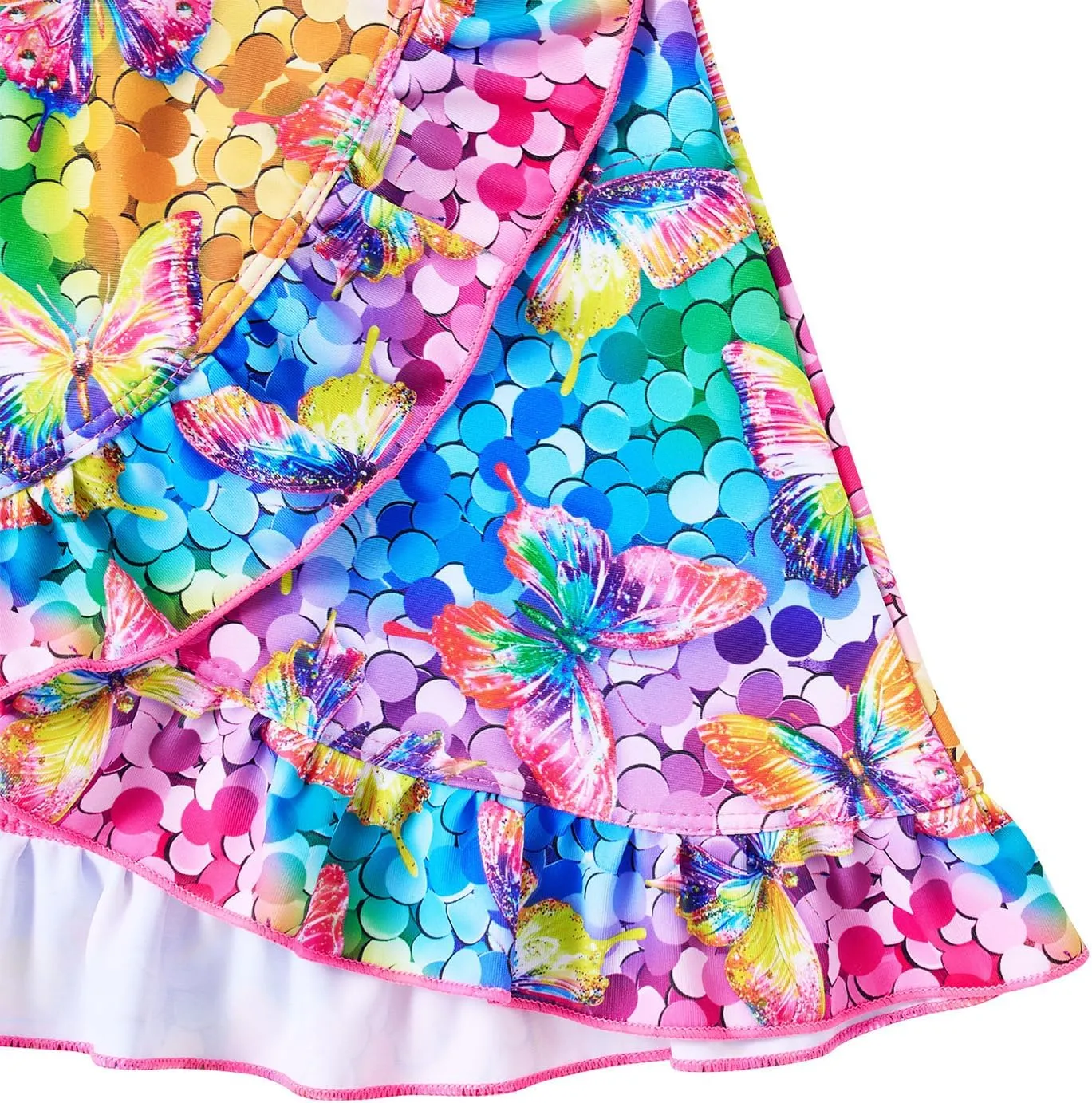 ALISISTER Girls Swimsuit 3 Piece Bathing Suits for 5-12 Years Hawaiian Bikini Set with Cover Ups Skirt