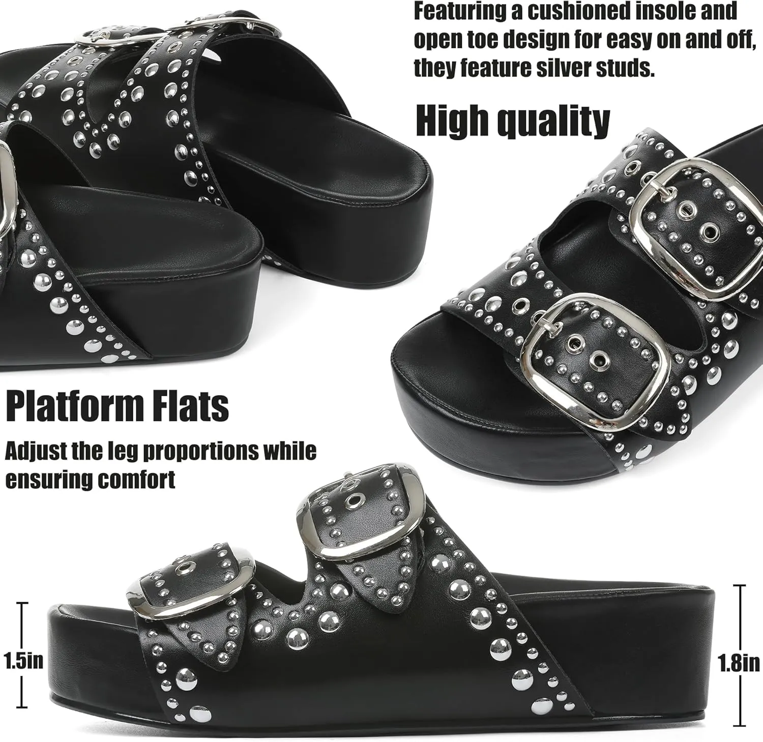 AMINUGAL Flat Sandals for Women Dressy Summer Raffia Platform Sandals Women Beach Platform Slides for Women Open Toe Straw Woven Sandals Women Buckle Womens Flat Sandals