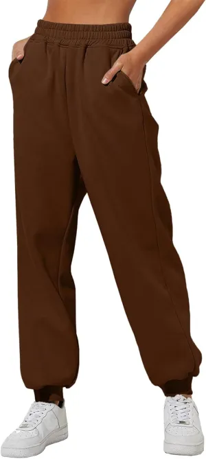 Aniywn Women's Casual Cinch High Waist Sport Running Jogging Harem Pants Sweatpants Jogger Pants Baggy Trousers