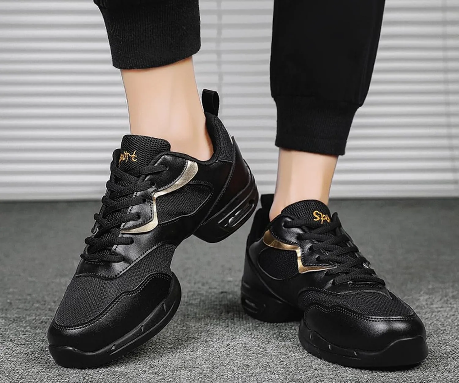 AOQUNFS Men Latin Dance Shoes Salsa Practice Competion Causul Dance Sneakers,Mode 201