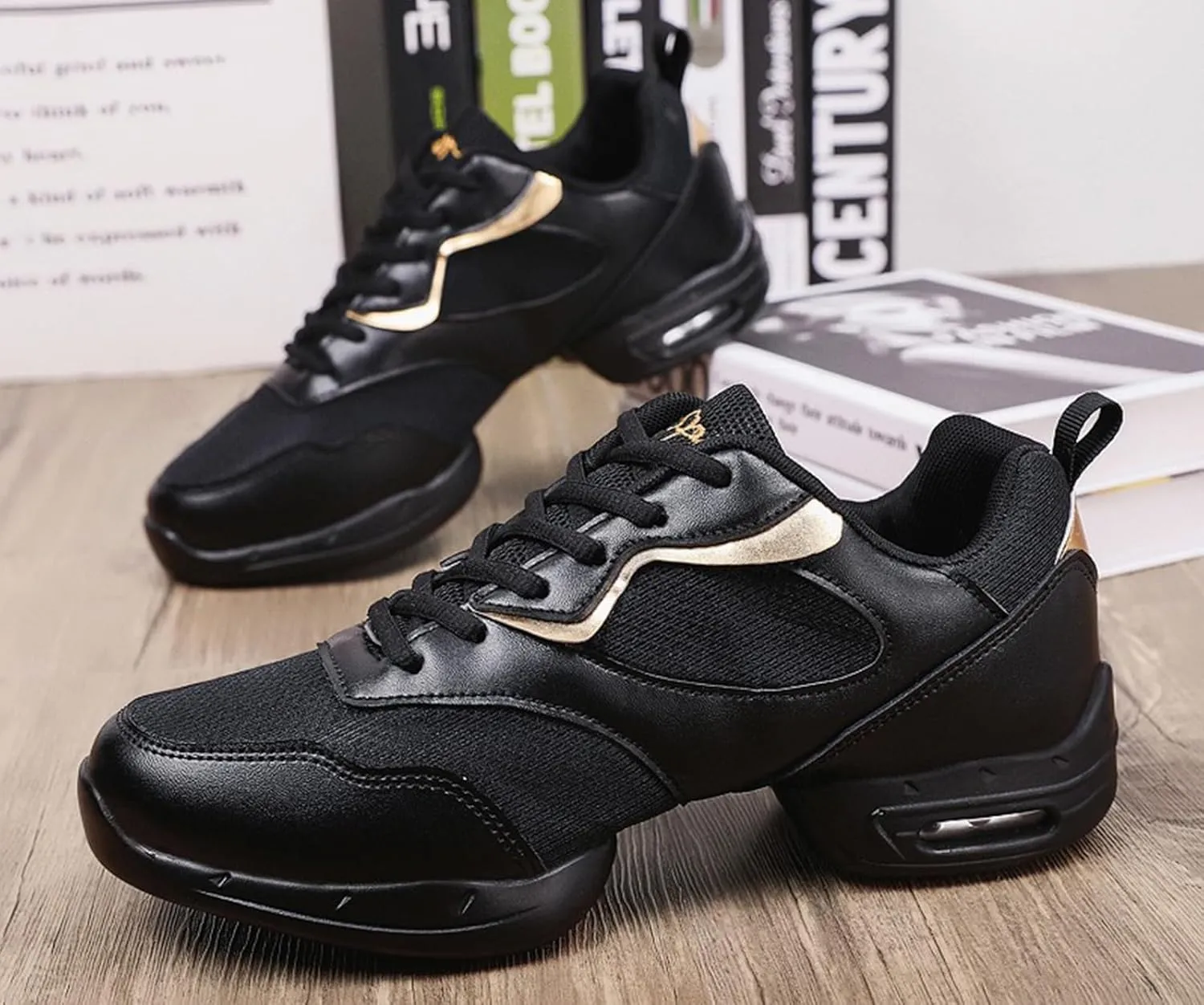 AOQUNFS Men Latin Dance Shoes Salsa Practice Competion Causul Dance Sneakers,Mode 201