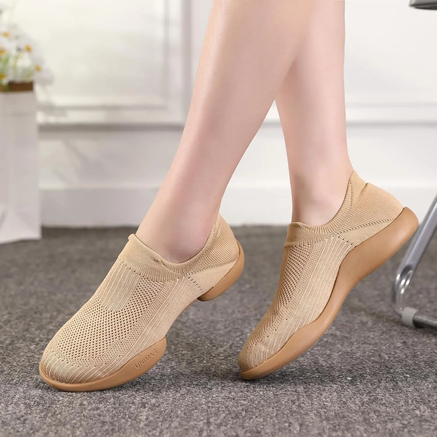 AOQUNFS Women Practice Dance Shoes Social Dance Sneaker Beginner Dance Ballroom Salsa Shoes