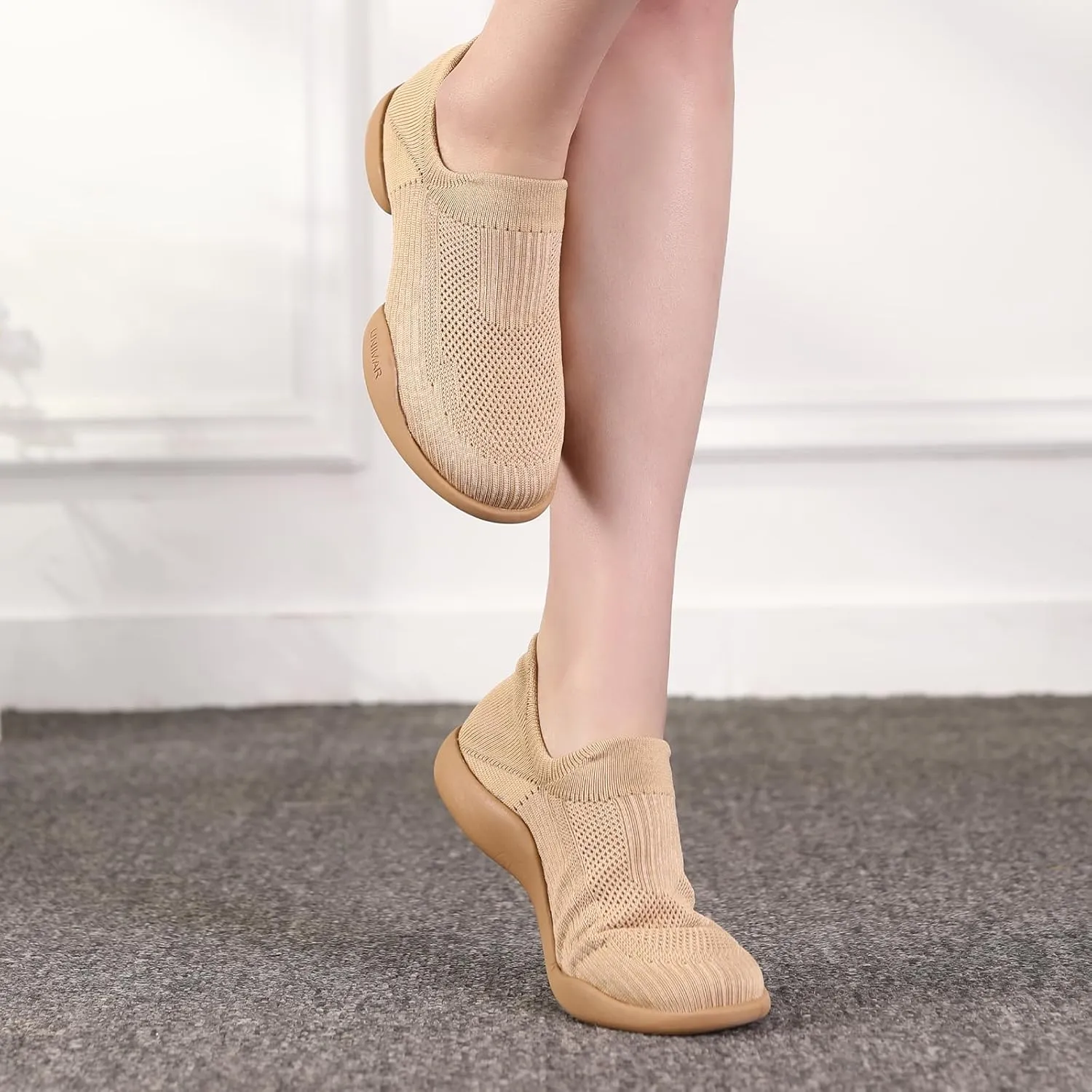 AOQUNFS Women Practice Dance Shoes Social Dance Sneaker Beginner Dance Ballroom Salsa Shoes