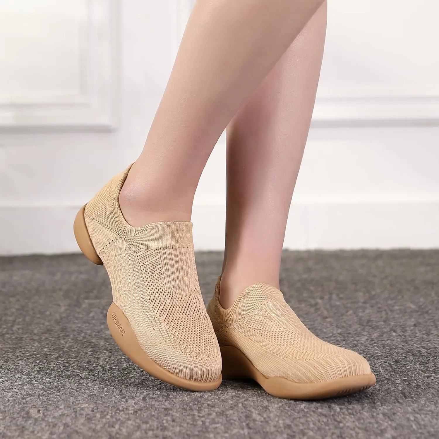 AOQUNFS Women Practice Dance Shoes Social Dance Sneaker Beginner Dance Ballroom Salsa Shoes