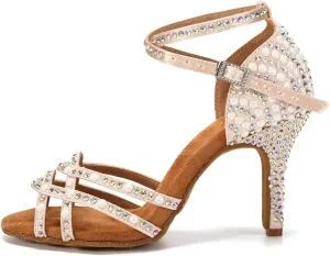 AOQUNFS Women's Latin Dance Shoes Ballroom Salsa Practice Performance Dancing Shoes,Model L379