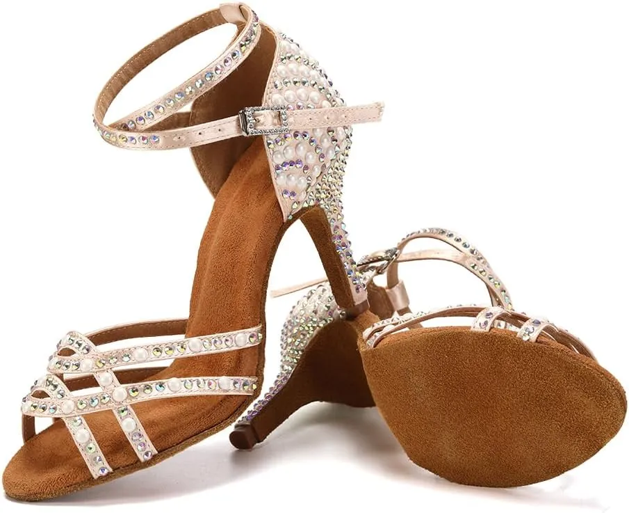 AOQUNFS Women's Latin Dance Shoes Ballroom Salsa Practice Performance Dancing Shoes,Model L379