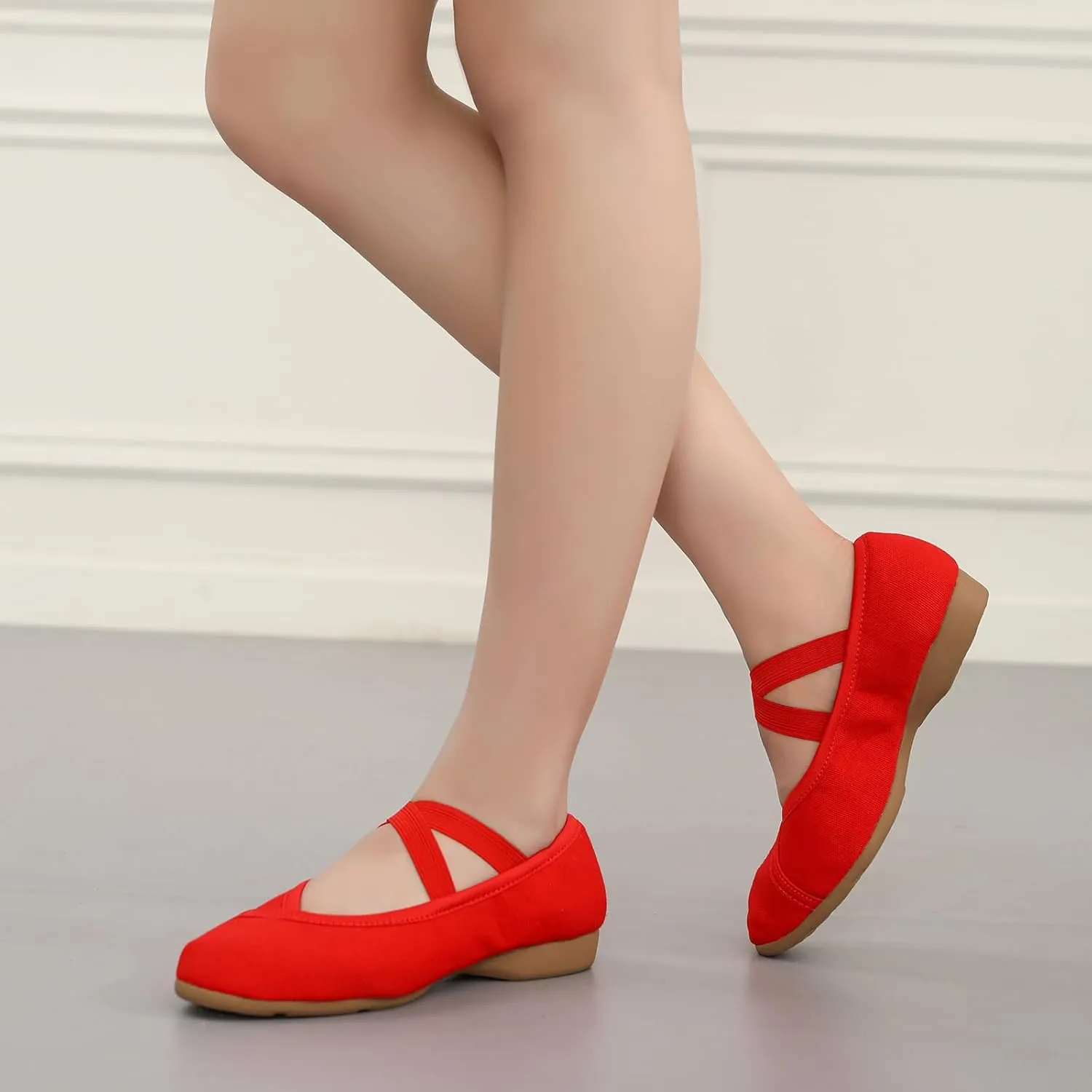 AOQUNFS Womens Latin Dance Shoes Close Toe Ballroom Dance Practice Performance Shoes,Model XMY-JCD