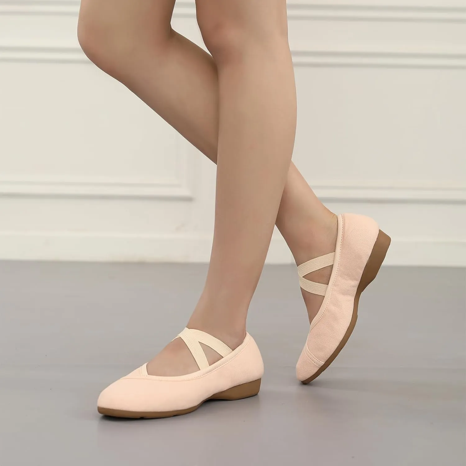 AOQUNFS Womens Latin Dance Shoes Close Toe Ballroom Dance Practice Performance Shoes,Model XMY-JCD