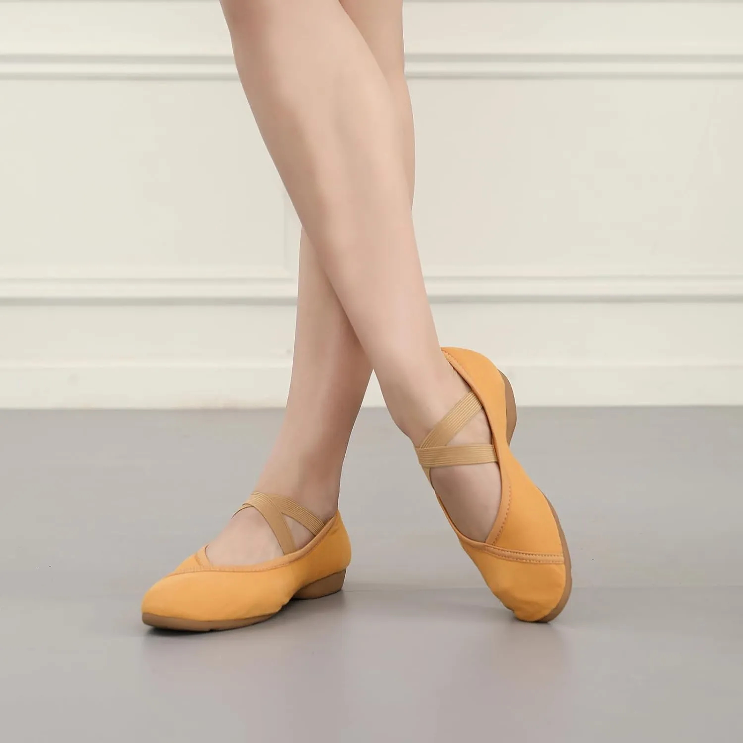 AOQUNFS Womens Latin Dance Shoes Close Toe Ballroom Dance Practice Performance Shoes,Model XMY-JCD