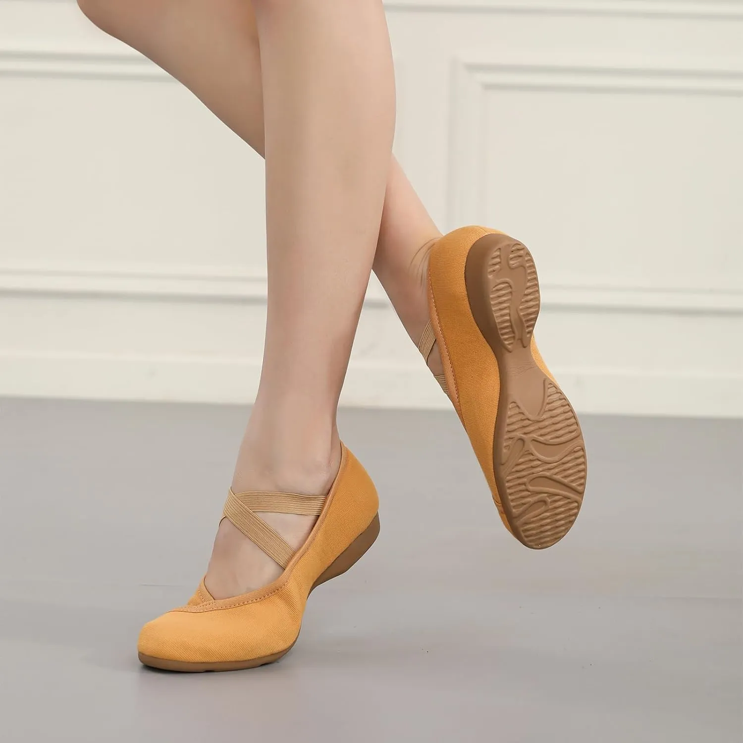 AOQUNFS Womens Latin Dance Shoes Close Toe Ballroom Dance Practice Performance Shoes,Model XMY-JCD