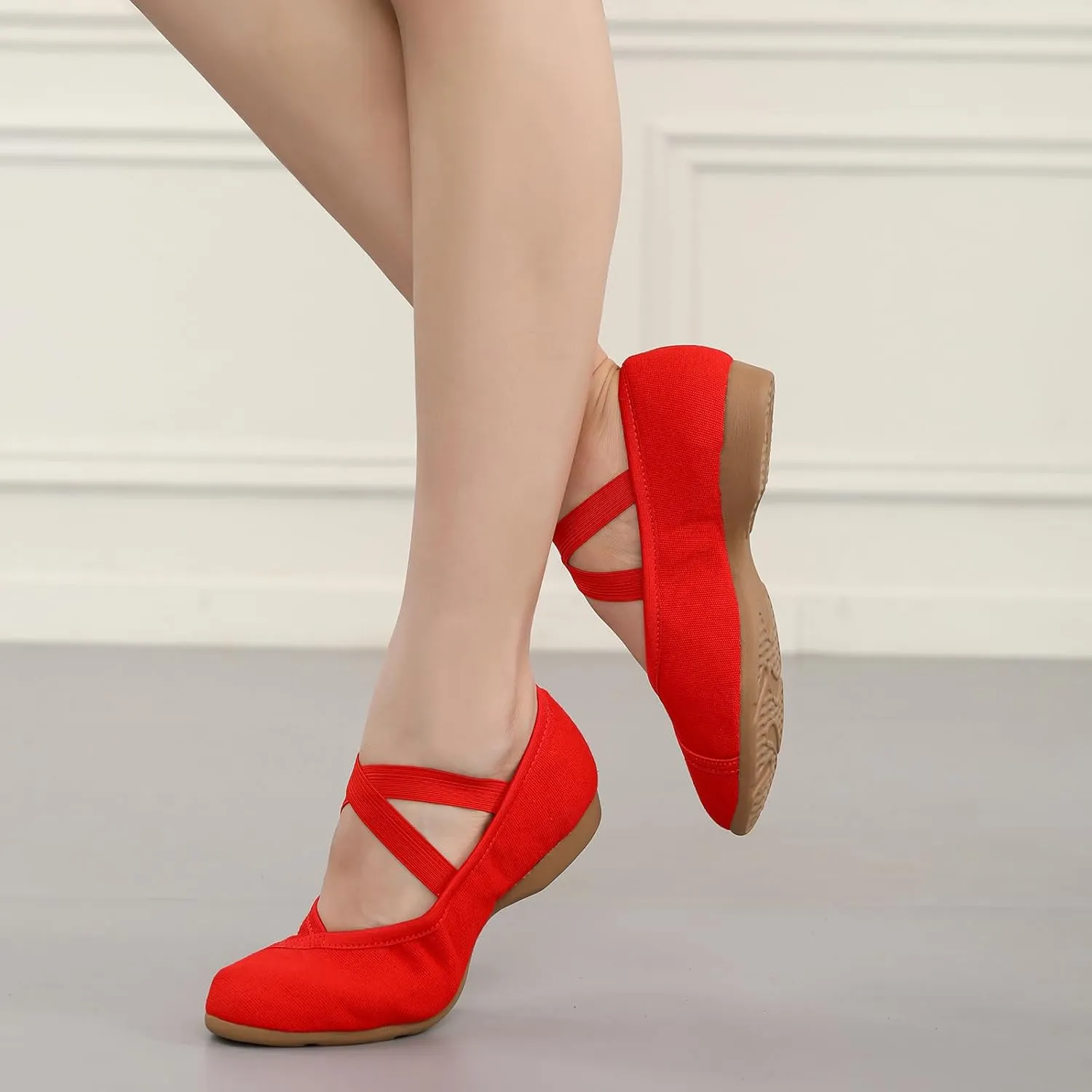 AOQUNFS Womens Latin Dance Shoes Close Toe Ballroom Dance Practice Performance Shoes,Model XMY-JCD