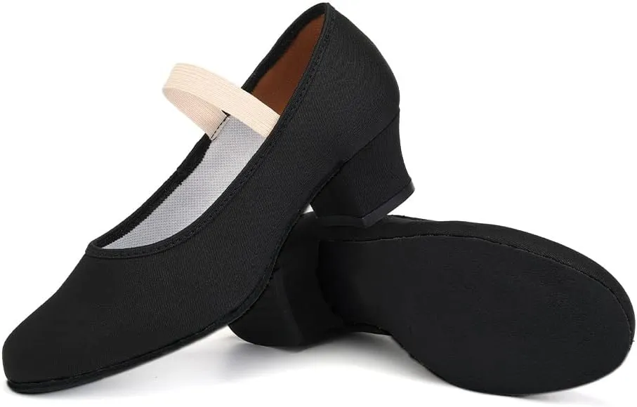 AOQUNFS Womens Latin Dance Shoes Close Toe Teacher Shoes Ballroom Practice Dance Shoes,Model XGWX-5.5