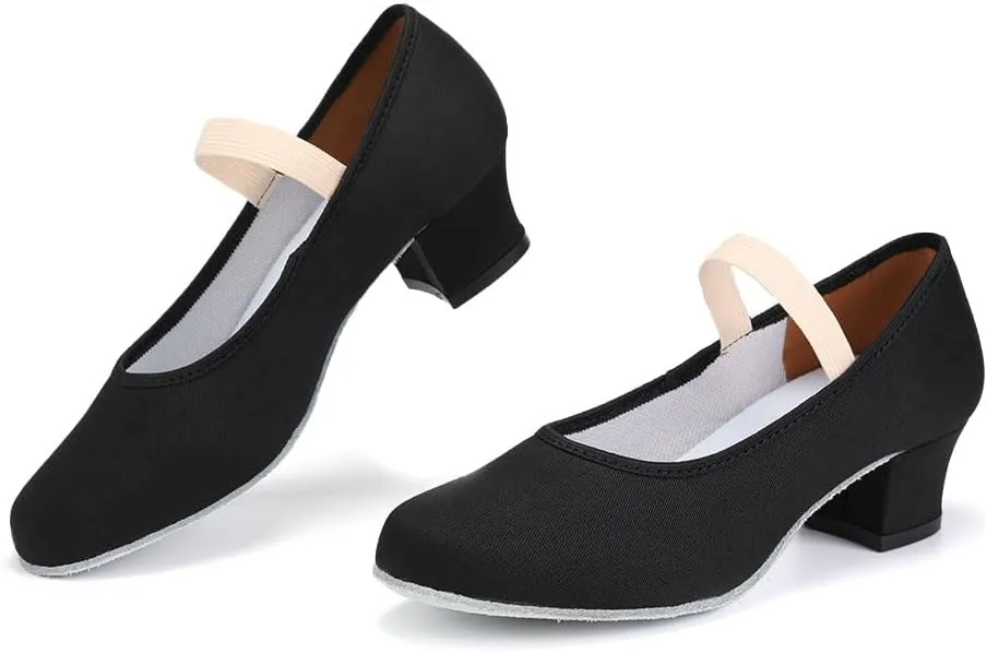 AOQUNFS Womens Latin Dance Shoes Close Toe Teacher Shoes Ballroom Practice Dance Shoes,Model XGWX-5.5