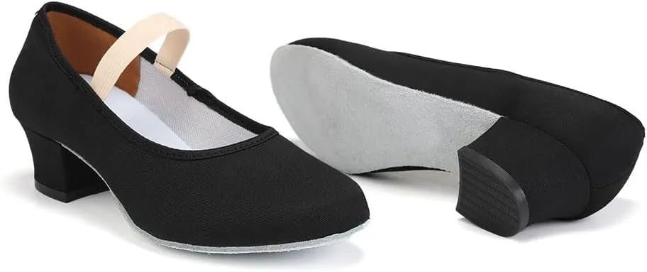 AOQUNFS Womens Latin Dance Shoes Close Toe Teacher Shoes Ballroom Practice Dance Shoes,Model XGWX-5.5