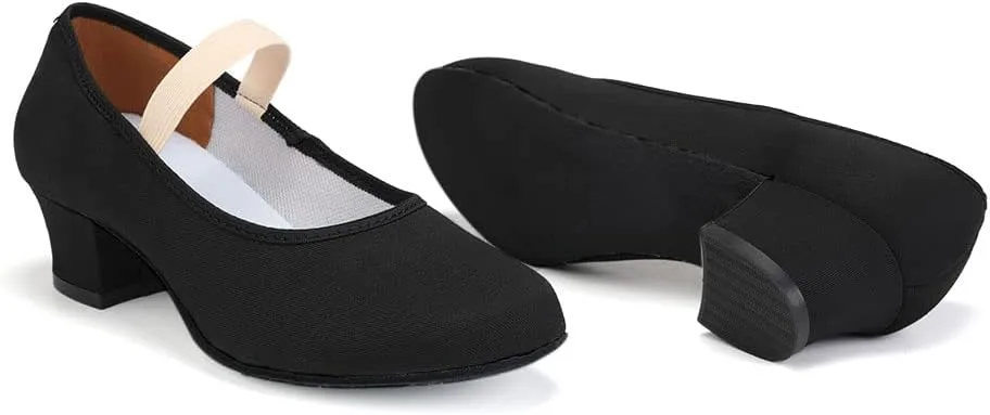 AOQUNFS Womens Latin Dance Shoes Close Toe Teacher Shoes Ballroom Practice Dance Shoes,Model XGWX-5.5