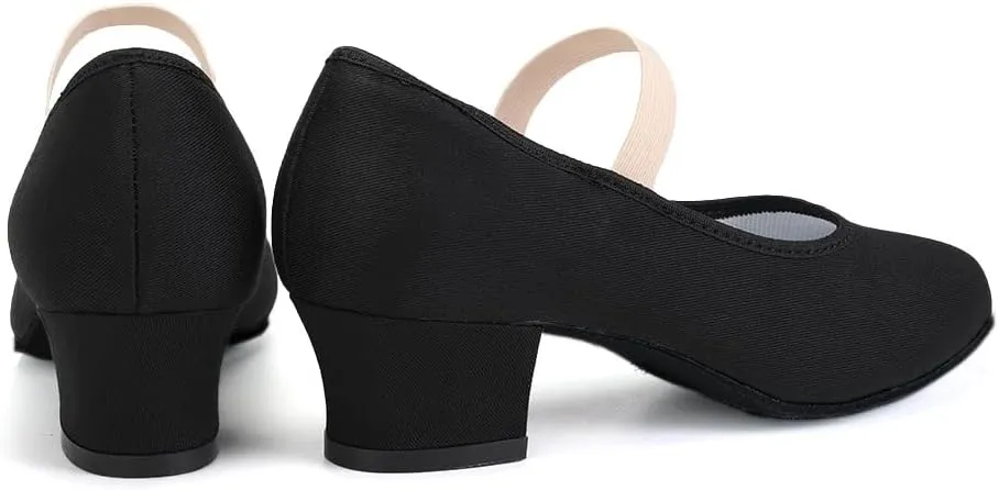 AOQUNFS Womens Latin Dance Shoes Close Toe Teacher Shoes Ballroom Practice Dance Shoes,Model XGWX-5.5