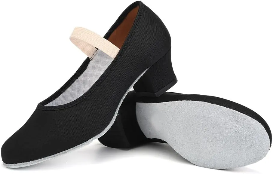 AOQUNFS Womens Latin Dance Shoes Close Toe Teacher Shoes Ballroom Practice Dance Shoes,Model XGWX-5.5
