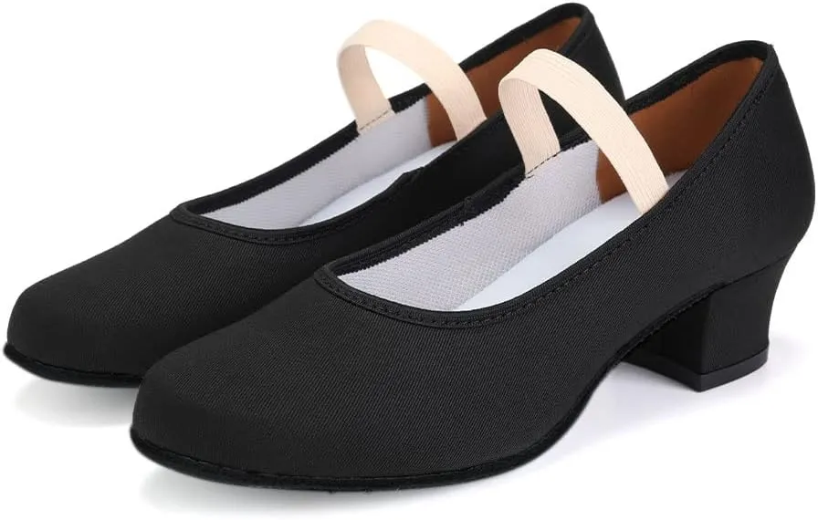 AOQUNFS Womens Latin Dance Shoes Close Toe Teacher Shoes Ballroom Practice Dance Shoes,Model XGWX-5.5