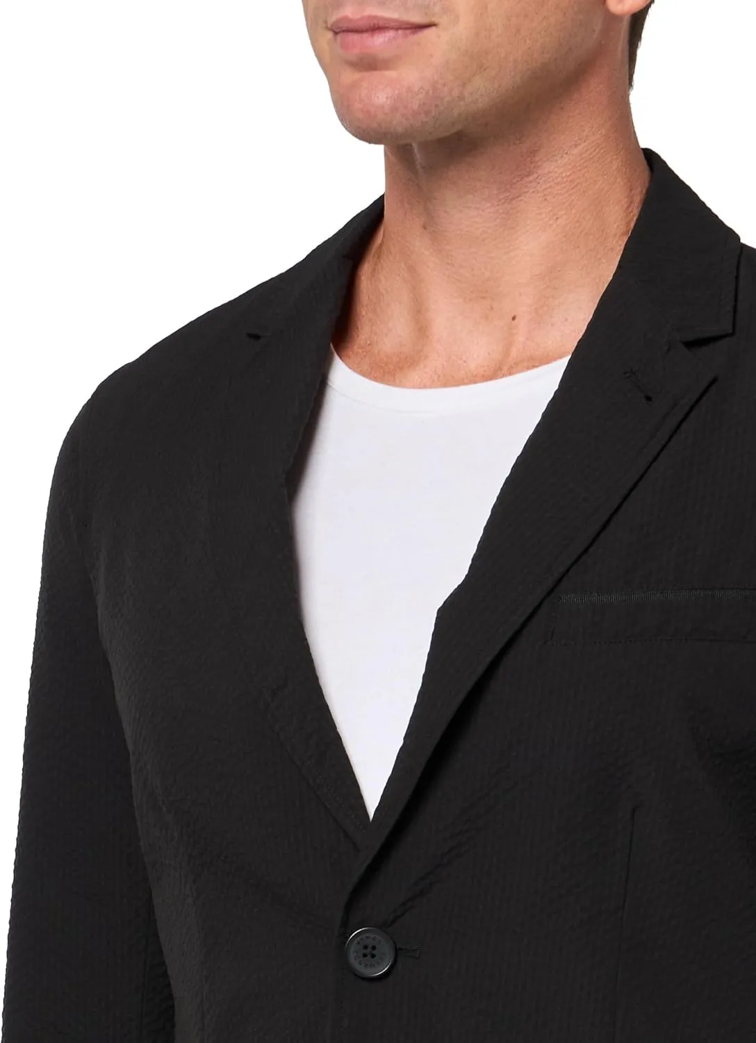 Armani Exchange Men's Nylon Seersucker Blazer