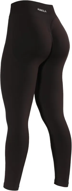 AUROLA Influence Workout Leggings for Women, Seamless Compression Tummy Control Leggings Mid Rise Yoga Pants