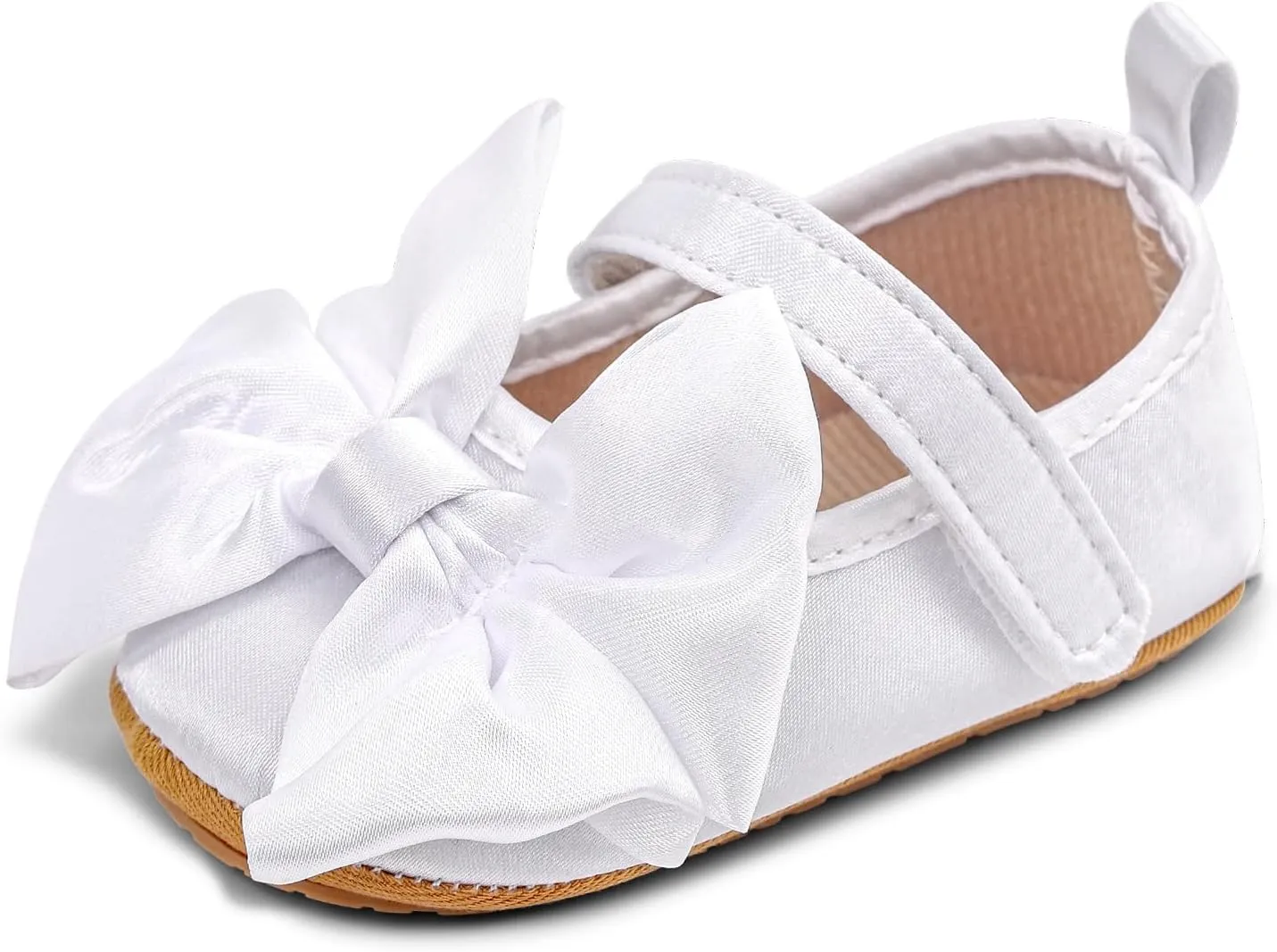 Baby Girls Princess Shoes Bowknot Soft Sole Mary Jane Flat Non Slip Wedding Dress Shoes for Infant Toddlers