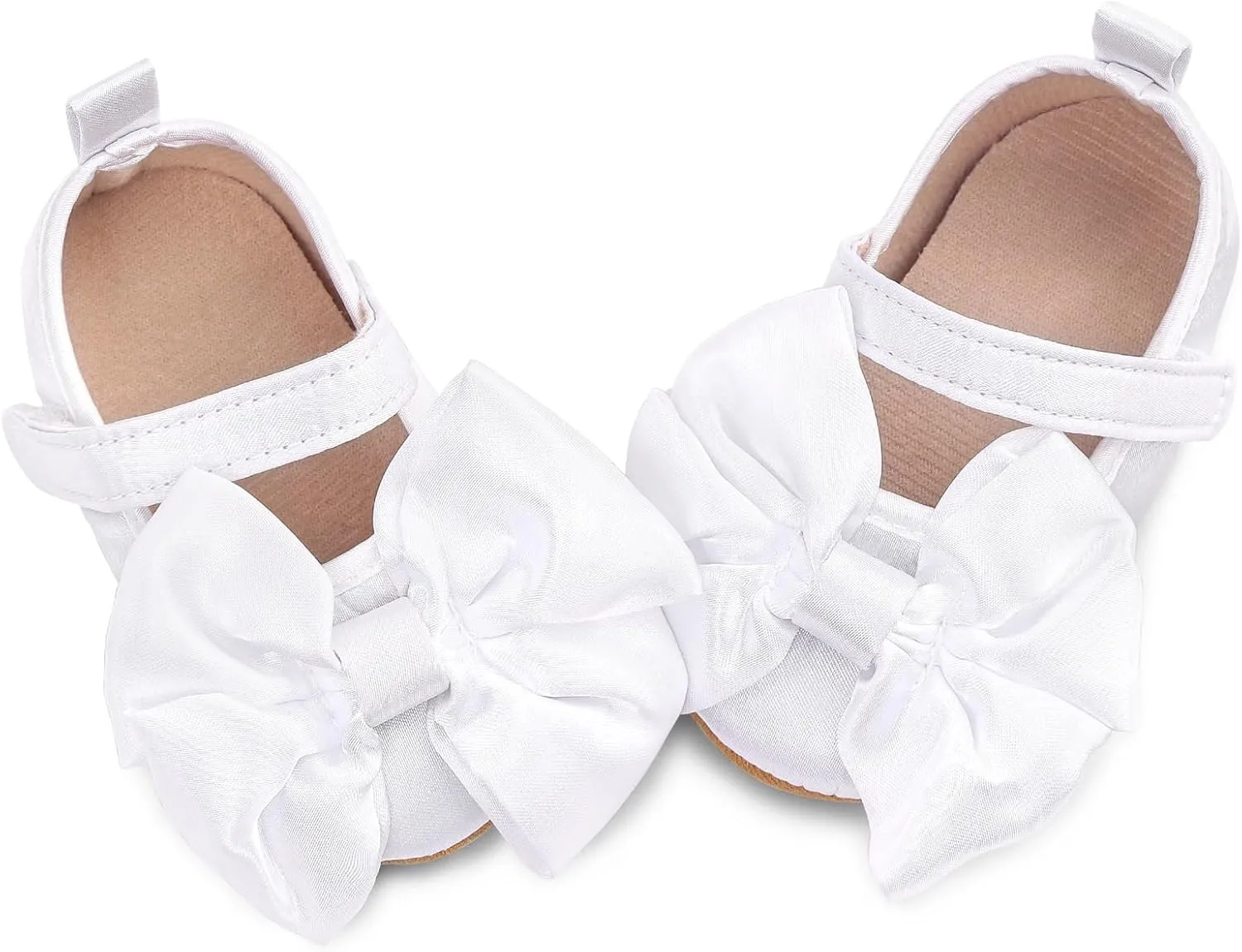 Baby Girls Princess Shoes Bowknot Soft Sole Mary Jane Flat Non Slip Wedding Dress Shoes for Infant Toddlers