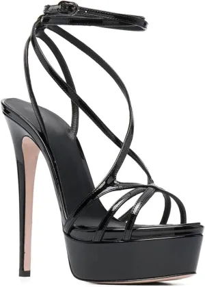 bbruriy Womens Platform High Heel Sandals Sexy Ankle Strap Slingback Stiletto Sandals Open Toe Strappy Pumps Shoes for Party Event Night Dress 5.9 Inch