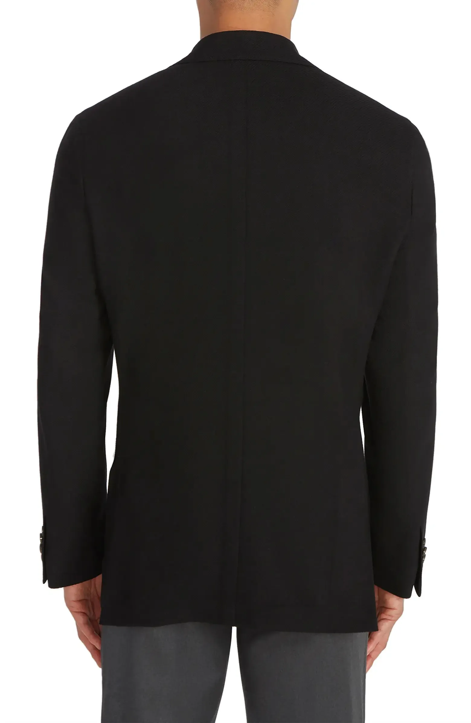Black Comfortwear Queens Contemporary Fit Unconstructed Knit Sport Coat - Jack Victor