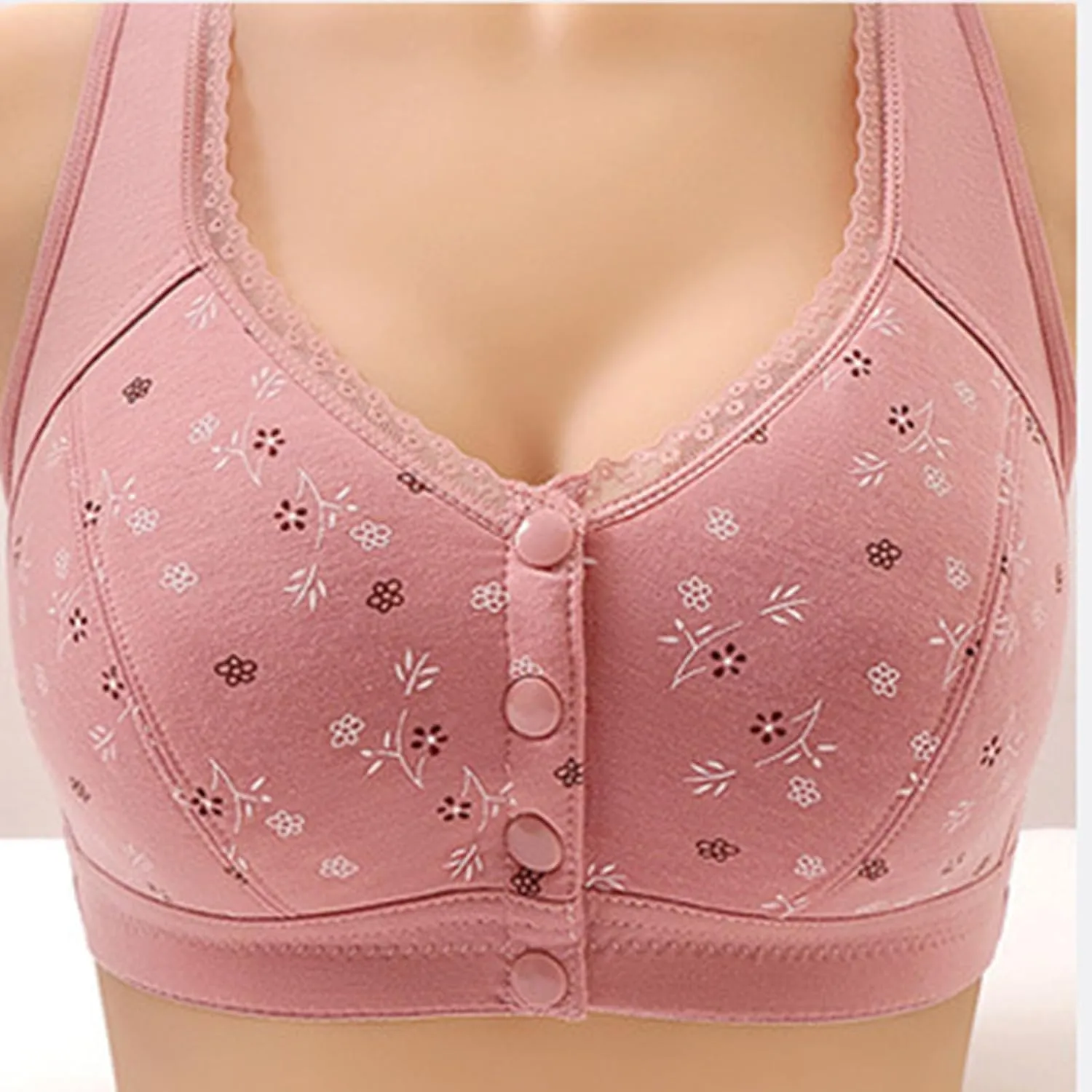 Bras for Women No Underwire Push Up Bras for Women Pack No Underwire Women's Bras Plus Size Front Closure Bras