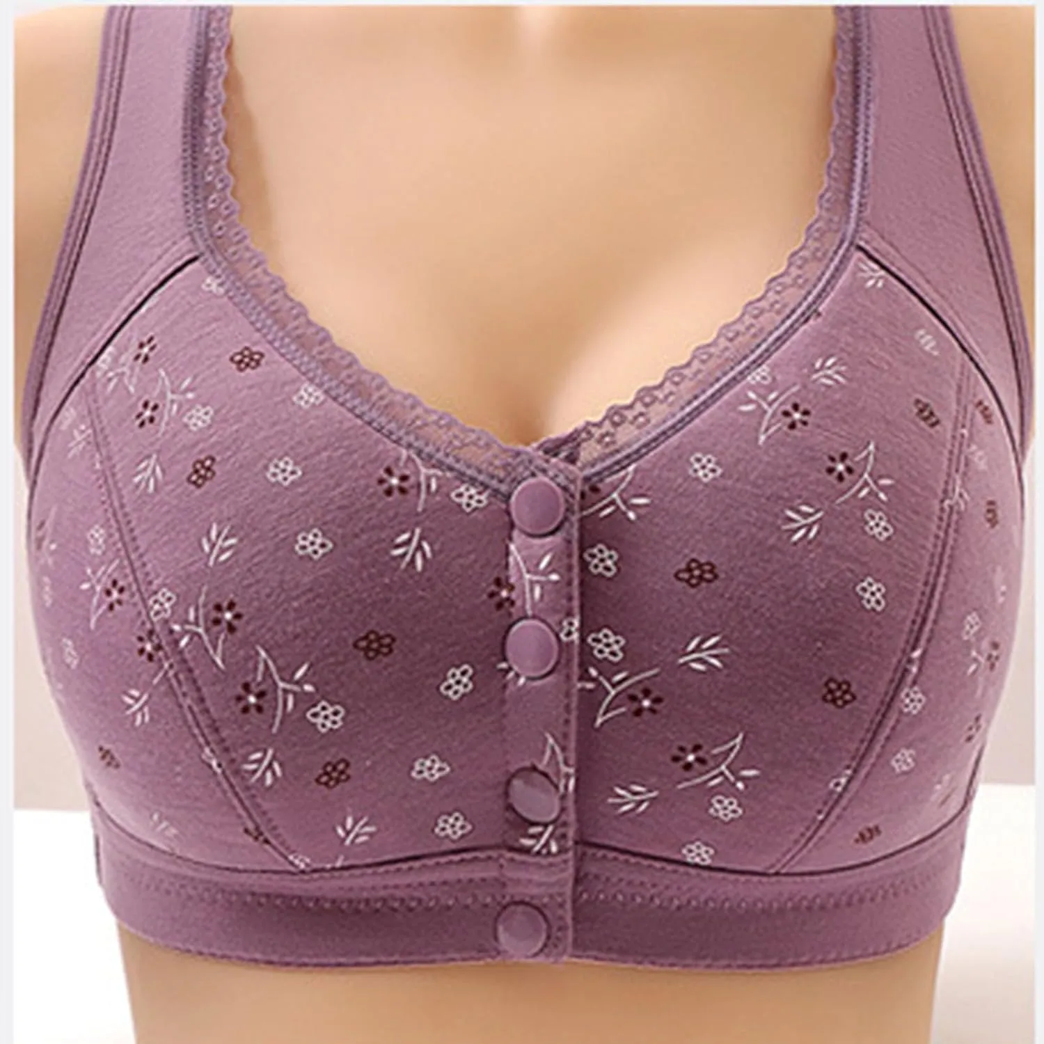 Bras for Women No Underwire Push Up Bras for Women Pack No Underwire Women's Bras Plus Size Front Closure Bras