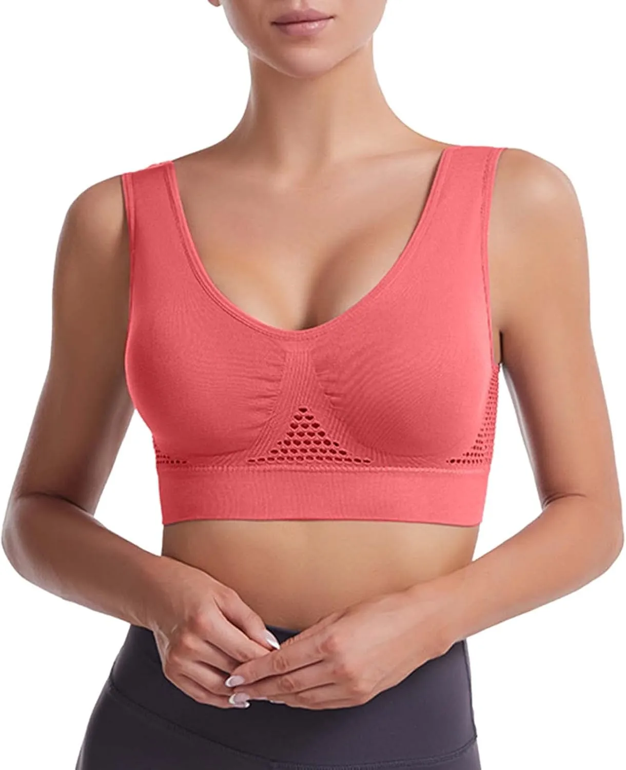 Bras for Women Wirefree Bra Adjustable Straps Everyday Bras Padded Sleeping Bra Bralettes