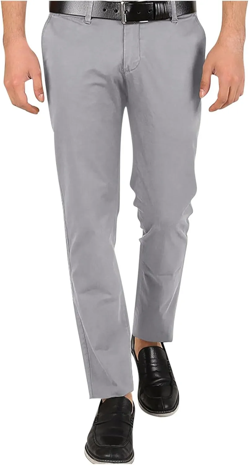 Business Casual Suit Pants for Men Slim Fit Formal Work Dress Pants Gentle Bridegroom Wedding Guest Straight Trousers