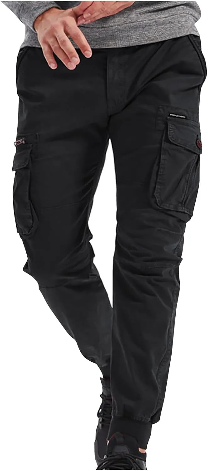 Cargo Pants for Men Chino Combat Sweatpants Mens Hiking Sports Tapered Joggers Manly Tactical Pants Multic Pockets