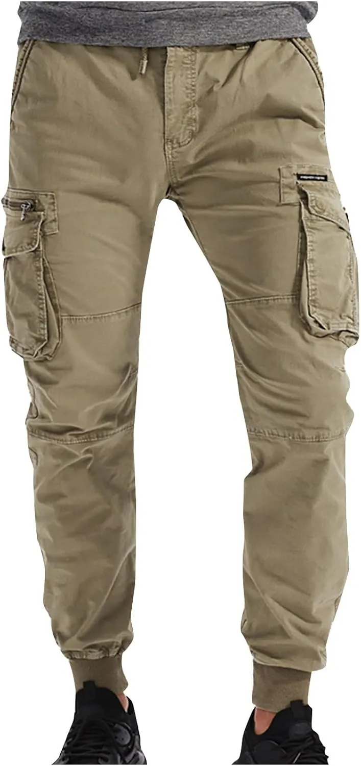 Cargo Pants for Men Chino Combat Sweatpants Mens Hiking Sports Tapered Joggers Manly Tactical Pants Multic Pockets