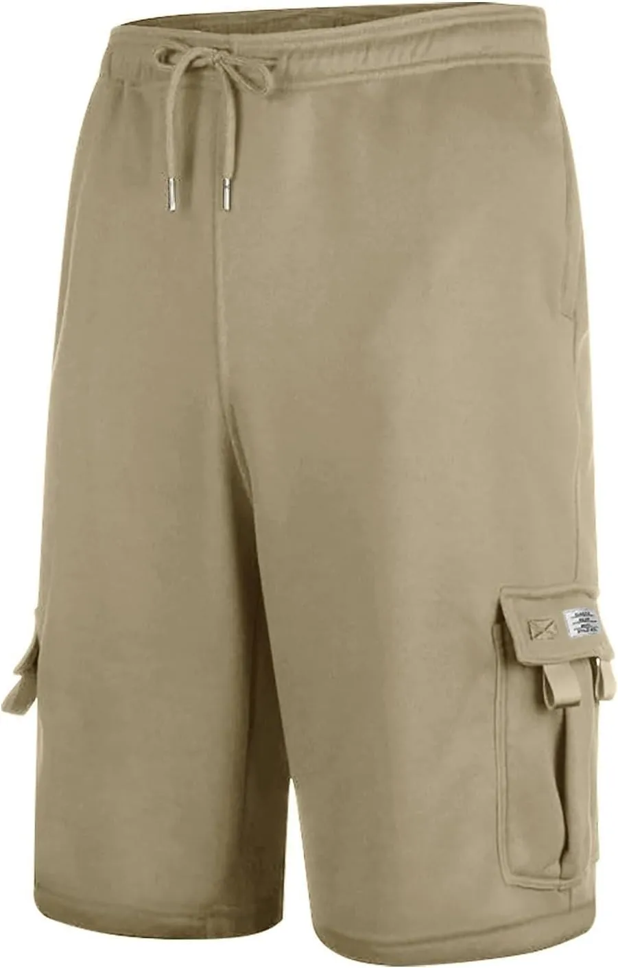 Cargo Shorts for Men Comfy Drawstring Elastic Waist Sports Sweat Shorts Lightweight Gym Workout Shorts Multi Pockets