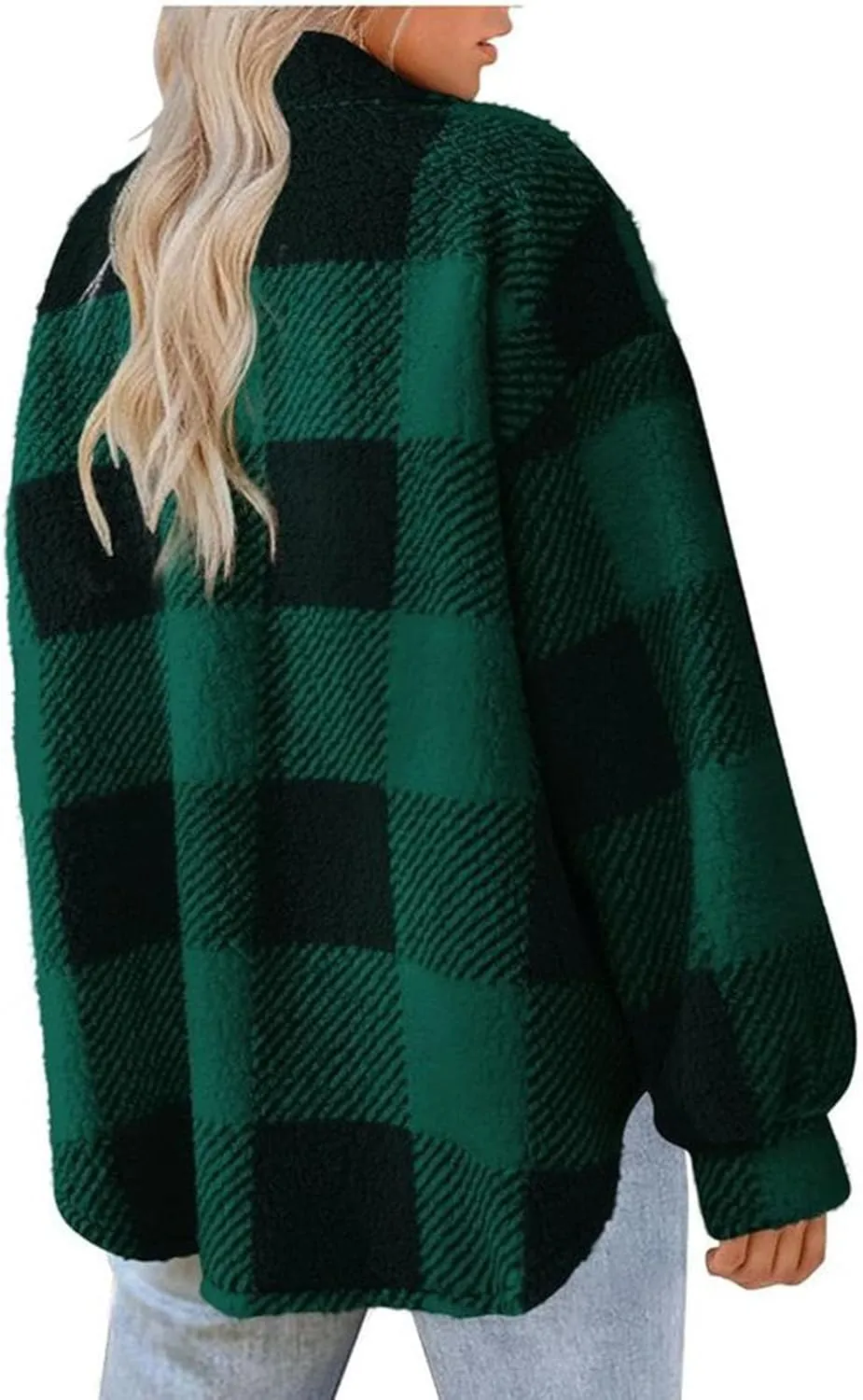 Ceboyel Flannel Shirt for Women 2023 Plaid Jackets Coat Long Sleeve Oversized Shacket Trendy Causal Fall Winter Clothes