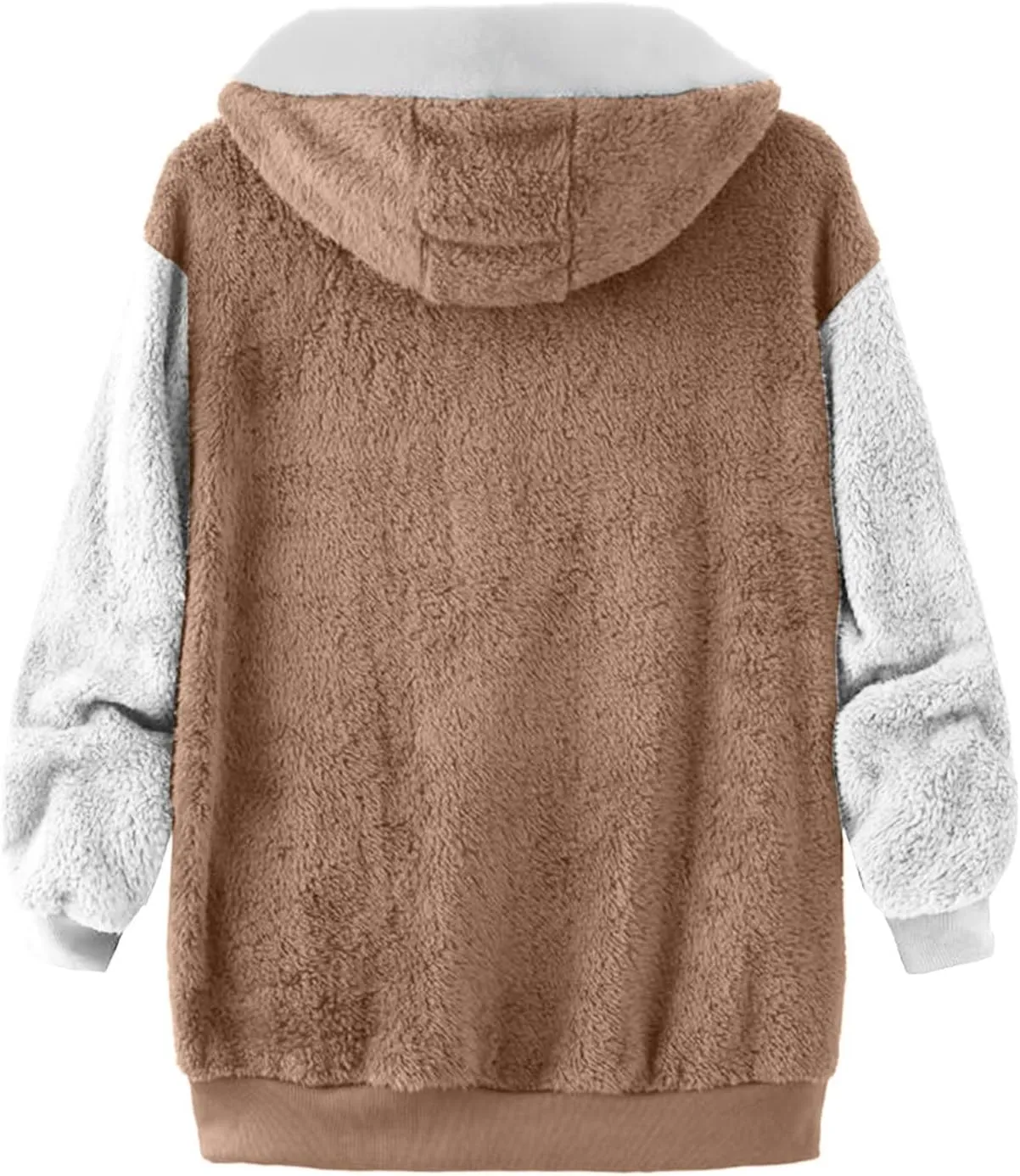 ChicCrate Womens Fuzzy Fleece Zip Up Jacket Long Sleeve Sherpa Hoodies 2025 Winter Trendy Warm Clothes Casual Outfits