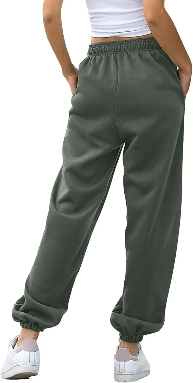 Cinch Bottom Sweatpants 2024 Women's Casual High Waisted Pockets Joggers Sport Workout Active Baggy Lounge Trousers