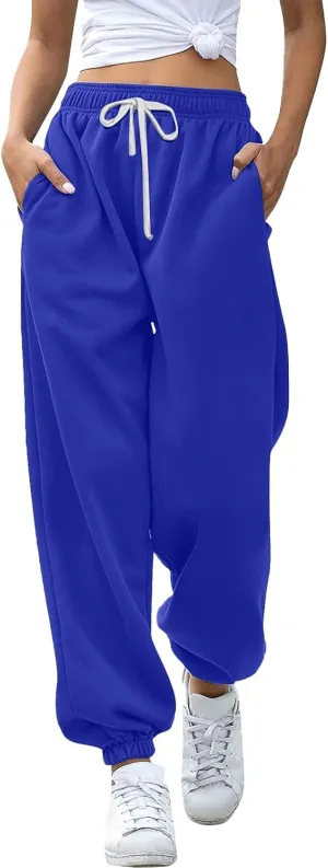 Cinch Bottom Sweatpants 2024 Women's Casual High Waisted Pockets Joggers Sport Workout Active Baggy Lounge Trousers