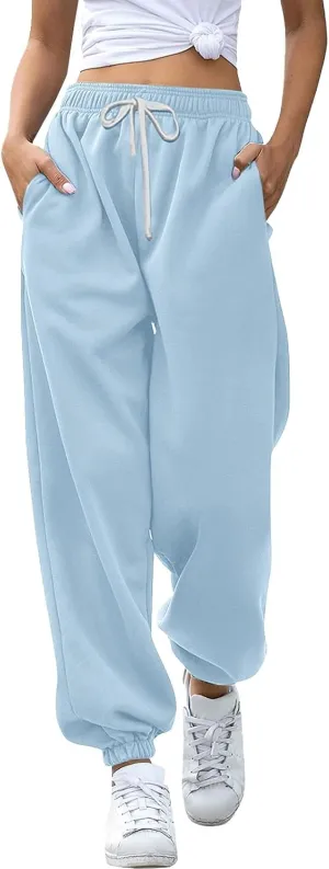 Cinch Bottom Sweatpants 2024 Women's Casual High Waisted Pockets Joggers Sport Workout Active Baggy Lounge Trousers