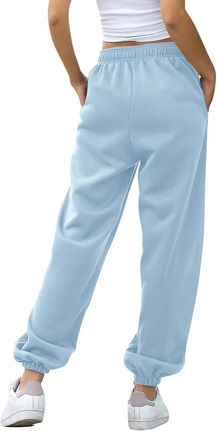 Cinch Bottom Sweatpants 2024 Women's Casual High Waisted Pockets Joggers Sport Workout Active Baggy Lounge Trousers