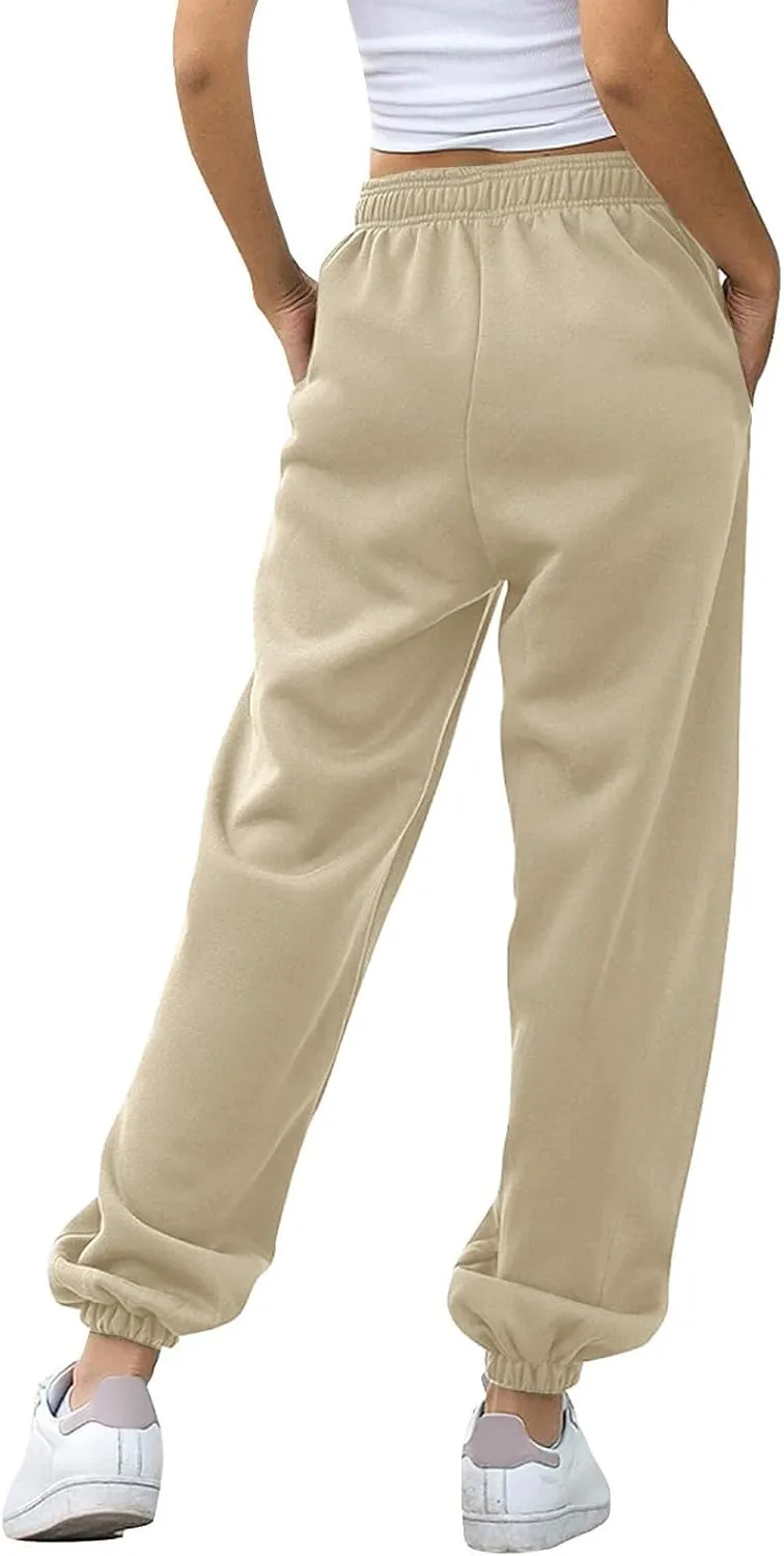 Cinch Bottom Sweatpants 2024 Women's Casual High Waisted Pockets Joggers Sport Workout Active Baggy Lounge Trousers