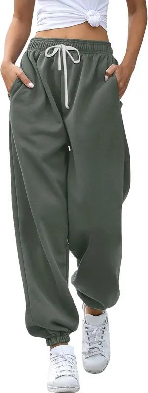Cinch Bottom Sweatpants 2024 Women's Casual High Waisted Pockets Joggers Sport Workout Active Baggy Lounge Trousers